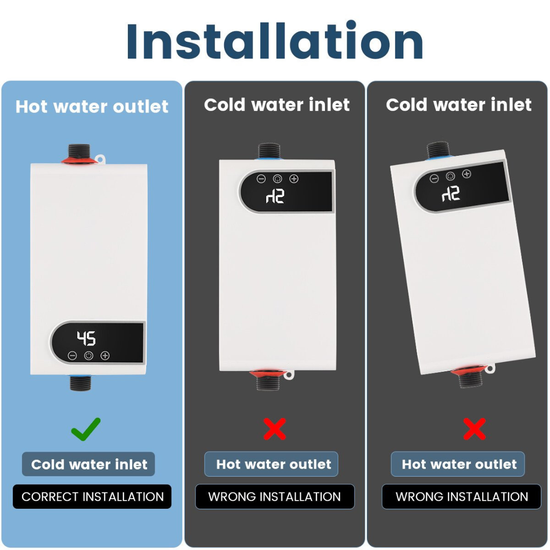 2228 : Bezzbiornikowy Elektryczny Podgrzewacz Wody – 3500W