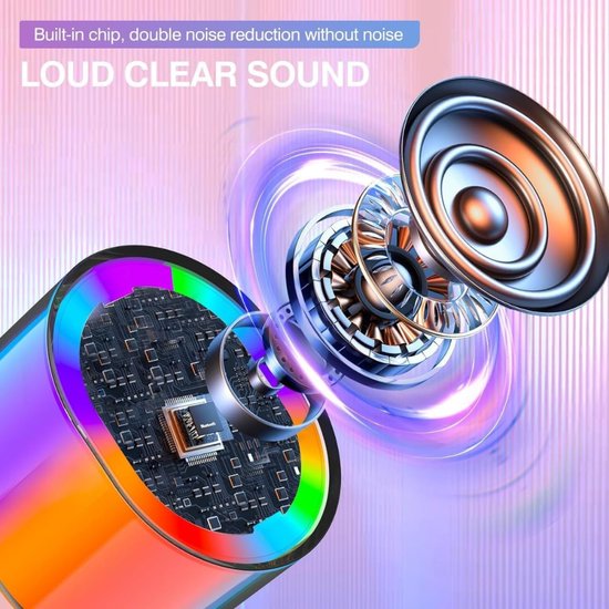 7046-3 : Smart portable speaker karaoke set-blue