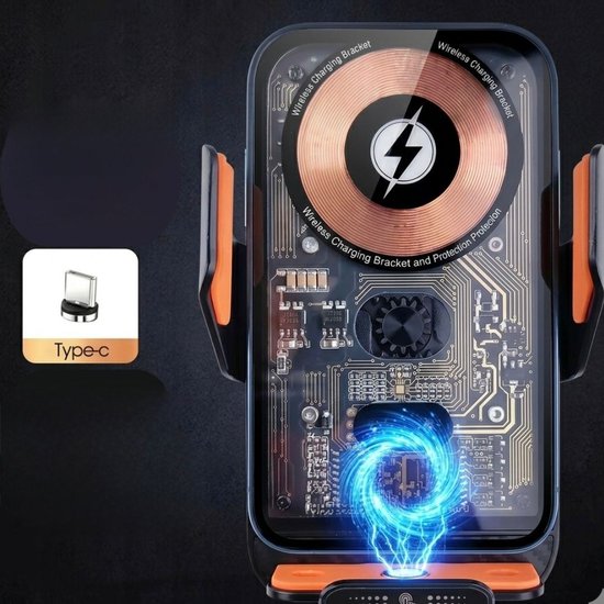 7066 : 15W car phone holder with wireless charging