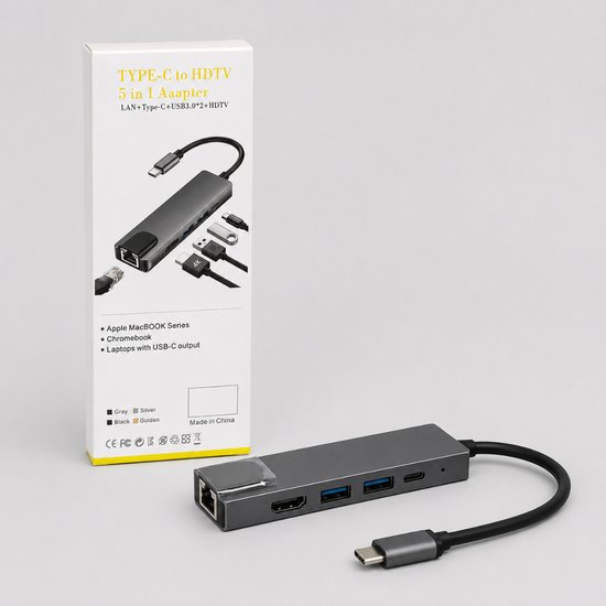 7123 : USB-C Hub 5-in-1 Multiport Adapter HDMI 4K