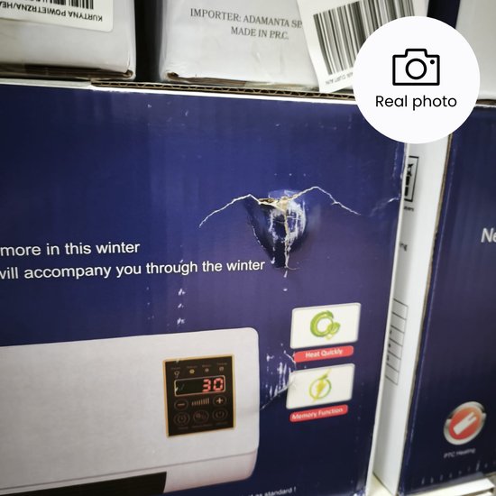 2069_boxdmg : ADM Air Curtain 1200W | Cool Fan & Heating Modes | Remote Control, SKU: 2069_boxdmg | OUTLET