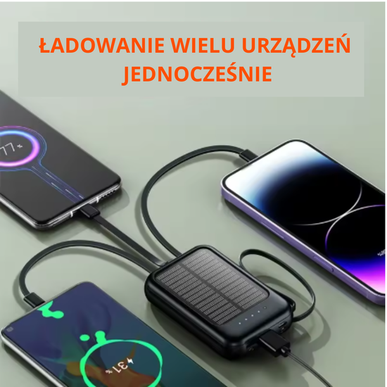 7019 : 4-in-1 Solar Power Bank – 10 000 mAh