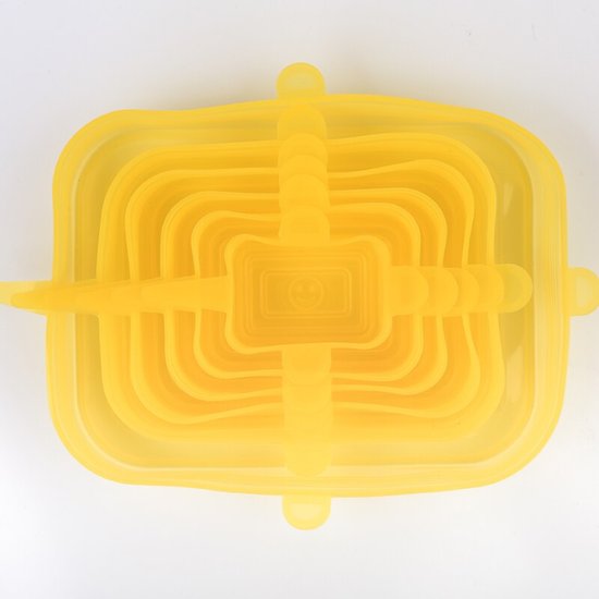 224-1 : Universal Silicone Stretch Lids – 6 pcs, Yellow