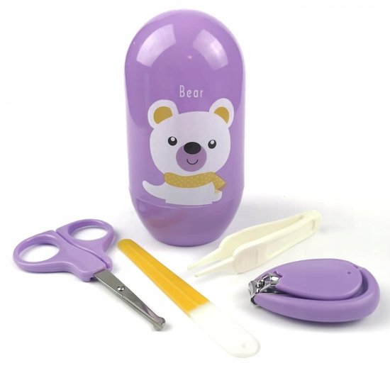 223-1 : ZESTAW DO PAZNOKCI kolor fioletowy/BABY NAIL KIT BABY SCISSORS purple