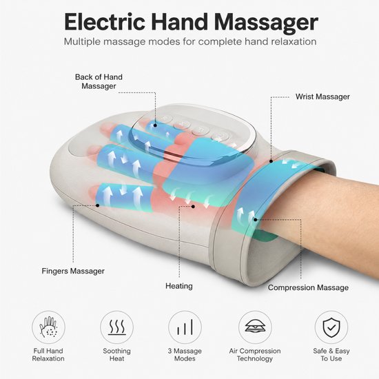 7100 : ADM Cordless Smart Hand Massager With Heat