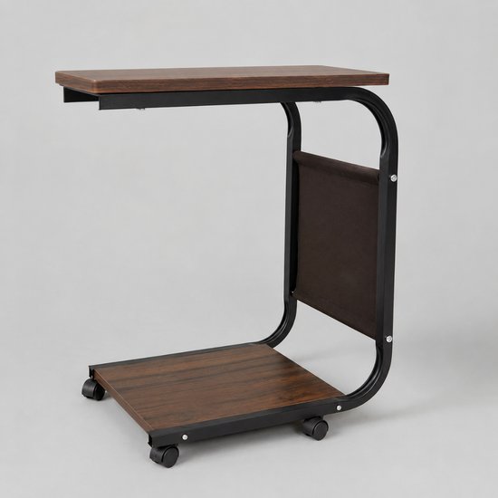 7083 : ADM Mobile Sofa Side Table with Storage Pocket