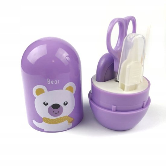 223-1 : ZESTAW DO PAZNOKCI kolor fioletowy/BABY NAIL KIT BABY SCISSORS purple