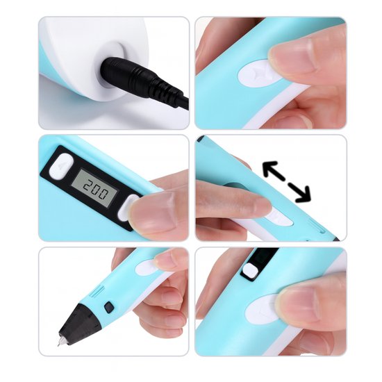 433B-2 : Długopis drukarka 3D - NIEBIESKI - DUŻY /3D PRINTER PEN BLUE BIG