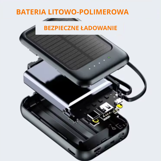 7019 : 4-in-1 Solar Power Bank – 10 000 mAh