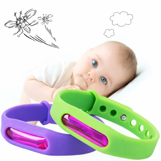 070-2 : Silicone Mosquito Repellent Bracelet | Natural Insect Protection- Purple