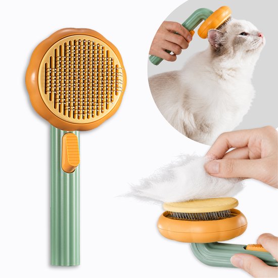 Self-Cleaning Pet Grooming Brush