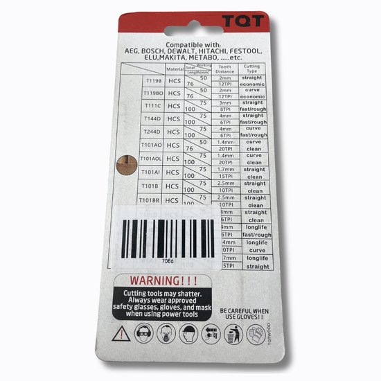 7086 : T-shark Jigsaw Blades – 5PCS