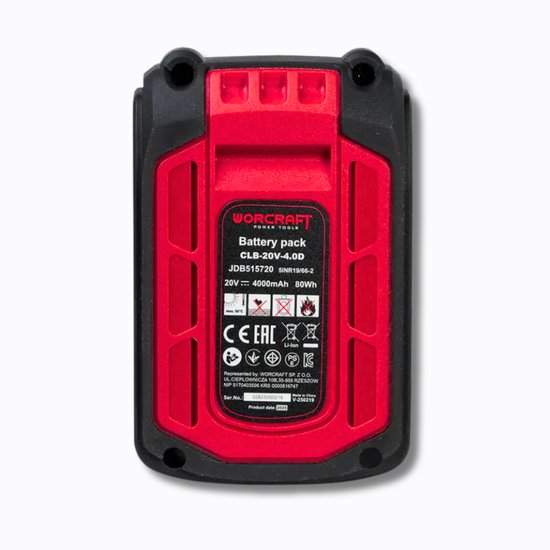 2262 : Worcraft 20V Snow Blower Battery