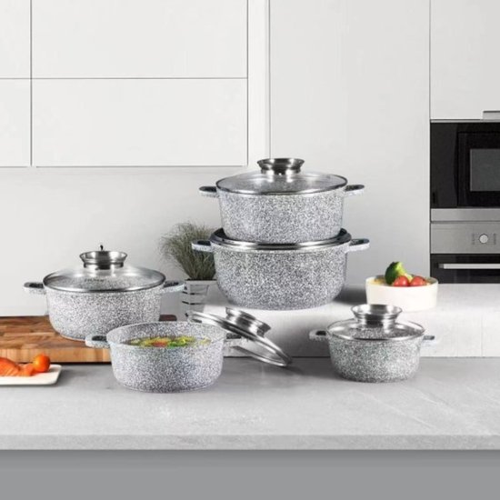 Zilner 10-piece ceramic-marble set