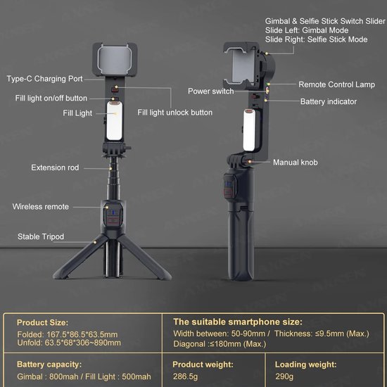 6034 : GIMBAL DO TELEFONU/ PHONE GIMBAL