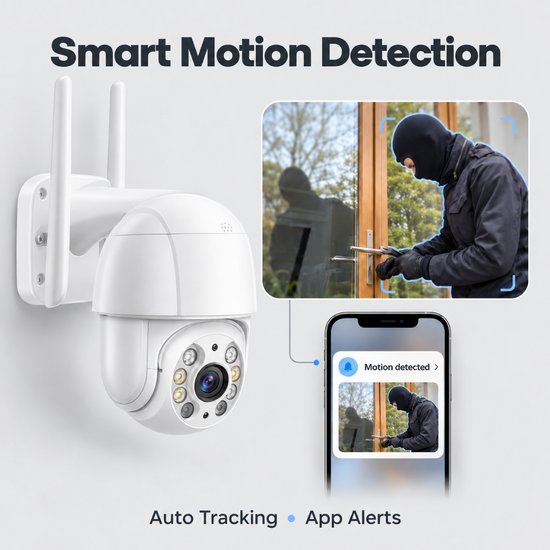 7115 : ADM Smart Outdoor Wi-Fi Security Camera with Tuya Smart