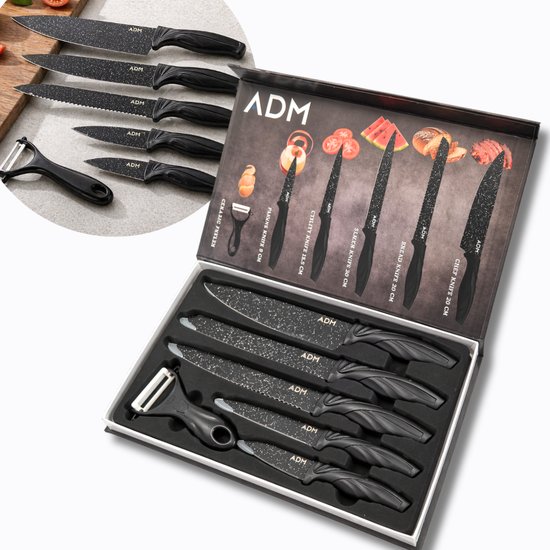 ADM Ceramic kitchen 6-Piece Knife Set