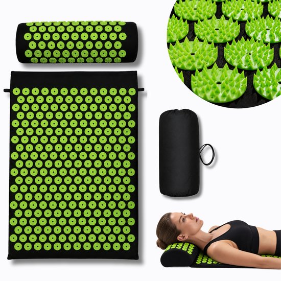ADM Acupressure Mat and Pillow Set for Pain Relief