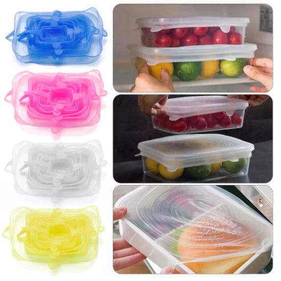 224-2 : Universal Silicone Stretch Lids – 6 pcs, Pink