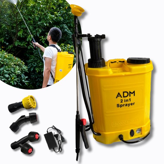 523 : ADM 2-in-1 battery:  powered & manual pumping sprayer