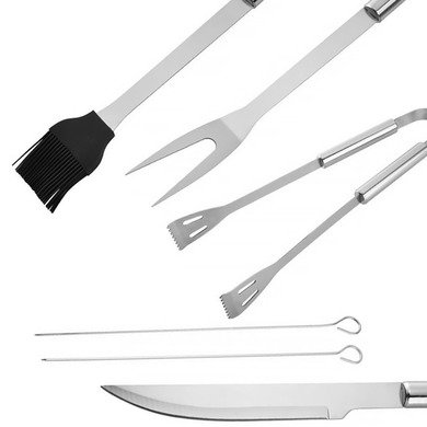357 : ZESTAW NA GRILLA 9 SZT/ GRILLING TOOLS