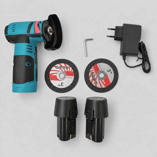 7119 : 12V Cordless Angle Grinder with 2 Batteries