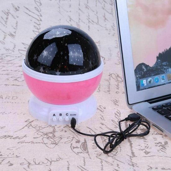 295 : LAMPKA NOCNA OBROTOWA PROJEKTOR/ROTARY NIGHT LAMP STAR PROJECTOR