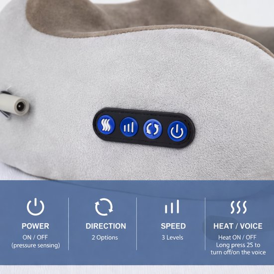 2188 : Shiatsu Neck Massage Pillow with Heating Function
