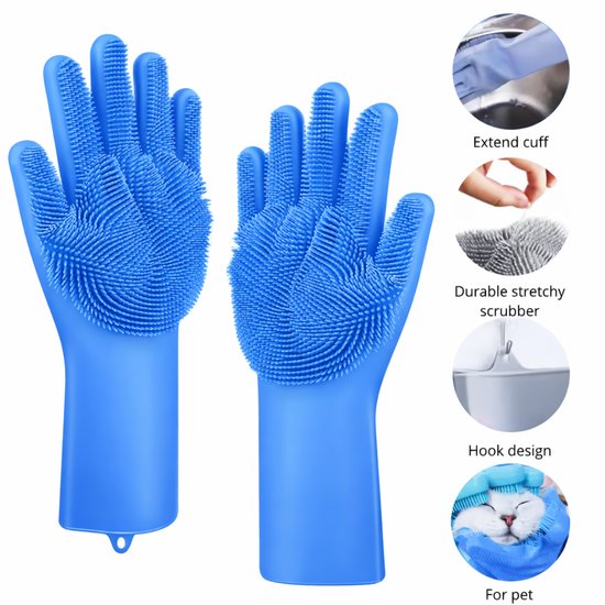 074-1 : SILICONE KITCHEN CABIN WASHING GLOVES
