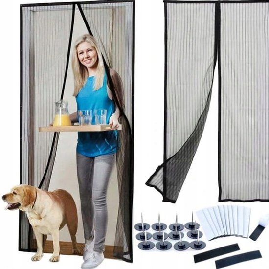 MOSKITIERA NA DRZWI Z MAGNESEM 100X210CM/INSECT SCREEN WITH STRONG MAGNET