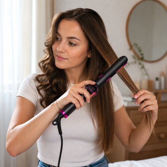 2286 : 2-in-1 Ceramic Hair Straightener & Curler