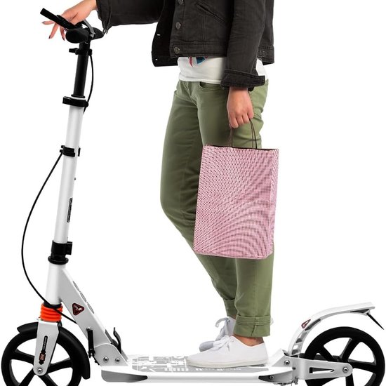 116D : Składana hulajnoga, hamulce tarczowe, BIAŁA