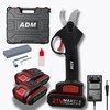 ADM Cordless electric pruner for tree branches with 2 batteries 21V-red
