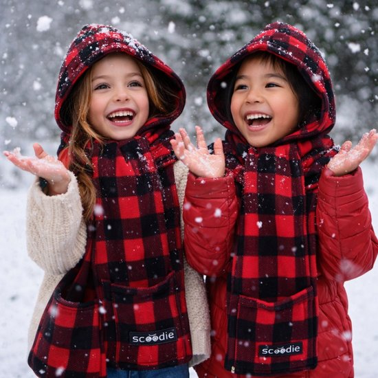 7029-2 : Scoodie -kolor czerwono-czarny/rozmiar L/ Scoodie red-black/size L