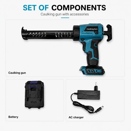 7105 : 20V Cordless Electric Caulking Gun with ADM Battery