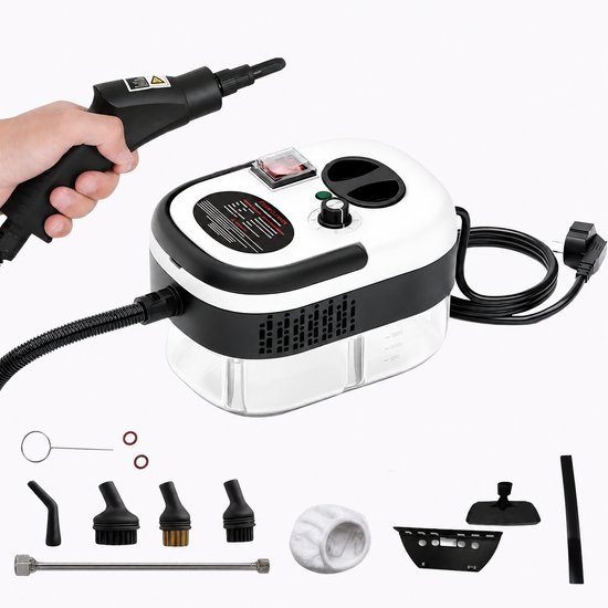ADM Portable Steam Cleaner with 6 Attachments - 2500W
