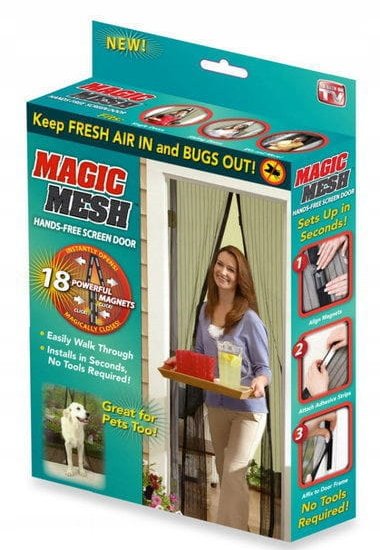454 : MOSKITIERA NA DRZWI Z MAGNESEM 100X210CM/INSECT SCREEN WITH STRONG MAGNET