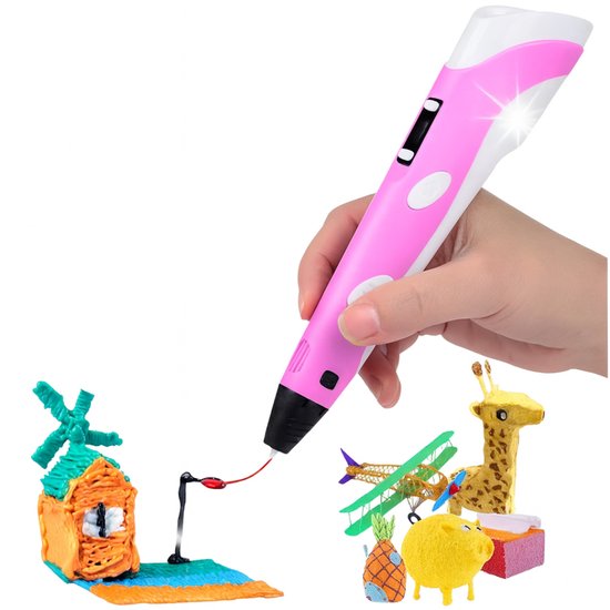 433P-2 : Długopis drukarka 3D - RÓŻOWY - DUŻY /3D PRINTER PEN PINK BIG