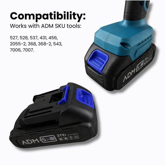 439 : Rechargeable Lithium Battery 21V for ADM Electric Mini Tools