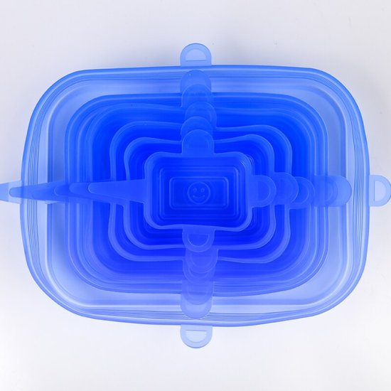 224 : Universal Silicone Stretch Lids – 6 pcs, Blue