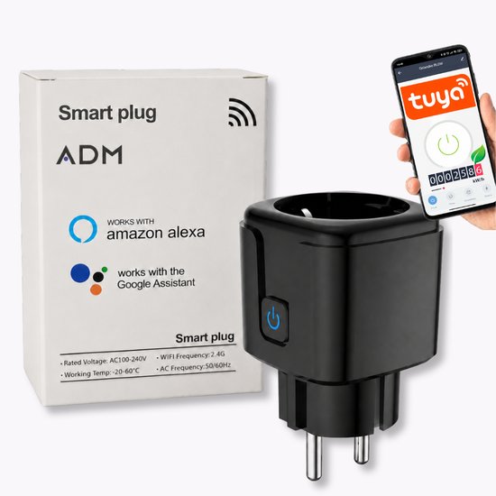 ADM Inteligentne Gniazdko WiFi z Pomiarem Zużycia Energii