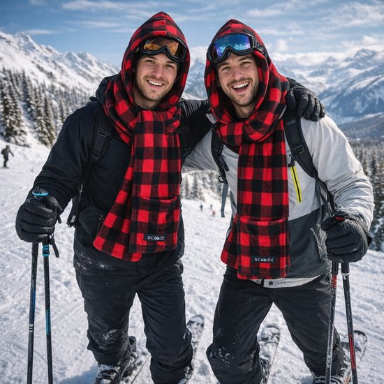 7029-1 : Scoodie -kolor czerwono-czarny/rozmiar R/ Scoodie red-black/size R