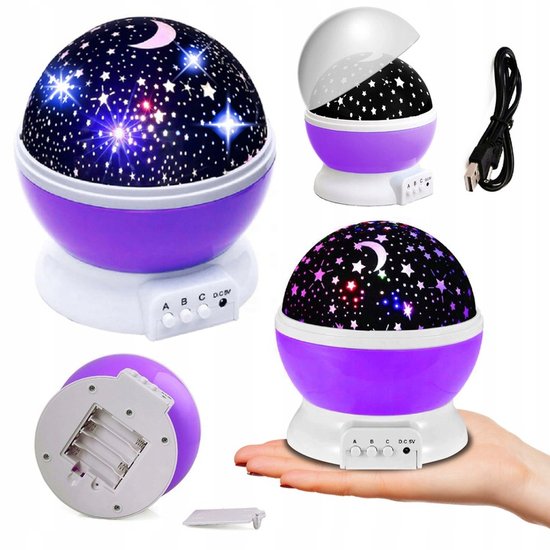 295 : LAMPKA NOCNA OBROTOWA PROJEKTOR/ROTARY NIGHT LAMP STAR PROJECTOR