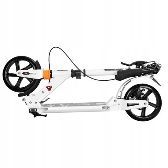 116D : Składana hulajnoga, hamulce tarczowe, BIAŁA