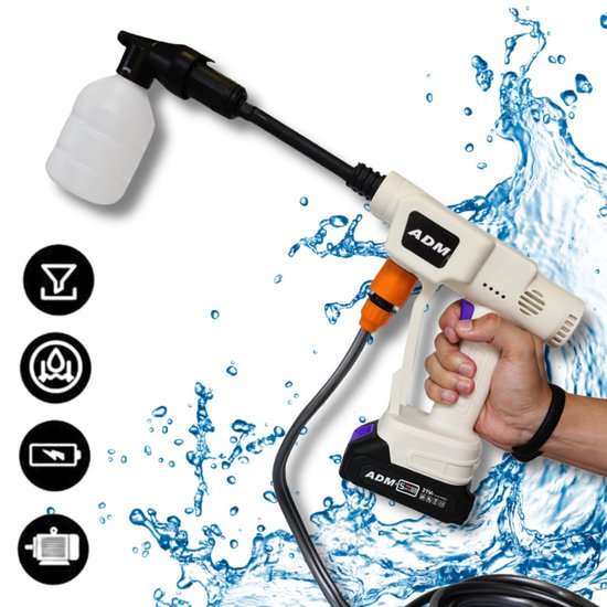 528 : ADM Wireless Mini Power Washer + 2 batteries