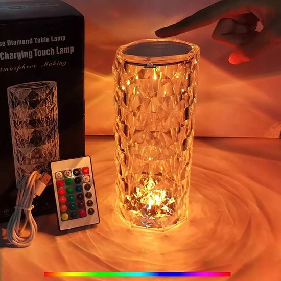 451 : Kryształowa Diamentowa Lampa USB+PILOT/ CRYSTAL DIAMOND LAMP+REMOTE