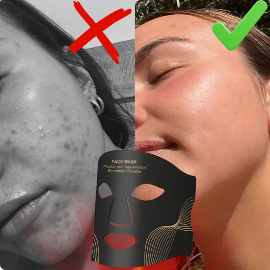 7054 : Maska led czarna silikonowa