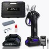 ADM Cordless electric pruner for tree branches with 2 batteries 21V-Purple