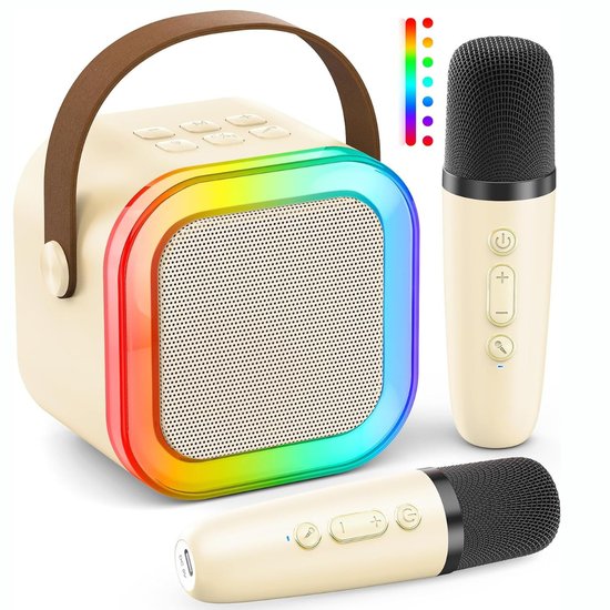 Wireless karaoke speaker set- beige