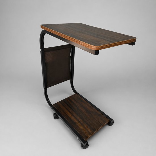 7083 : ADM Mobile Sofa Side Table with Storage Pocket